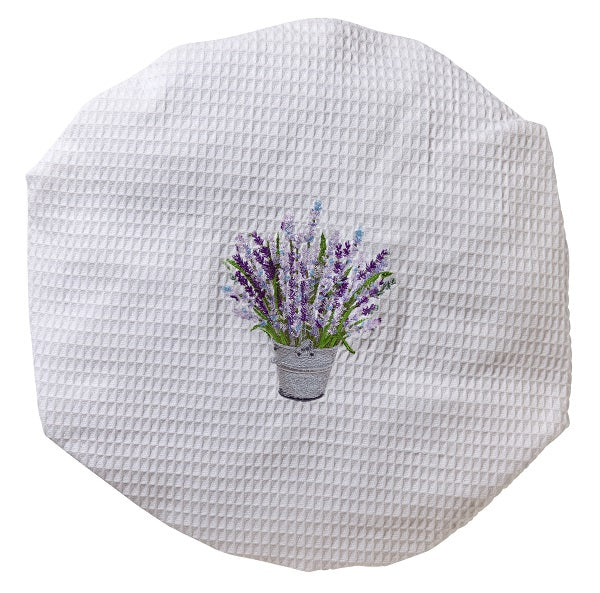 Shower Cap, Waffle Weave, Lavender Bucket (Lavender)