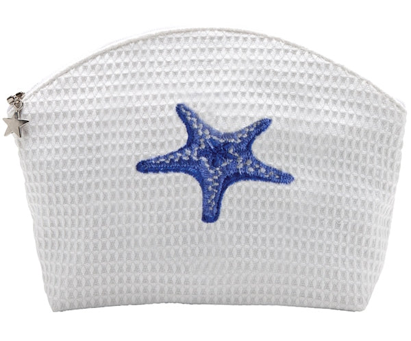 Cosmetic Bag (Large), Morning Starfish (Blue)