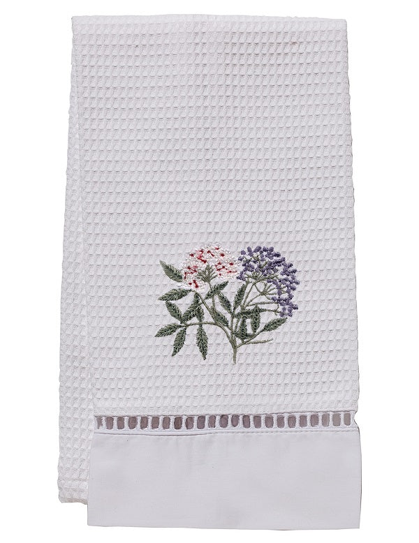 Guest Towel , Waffle Weave, Elderberry (Blue, White)