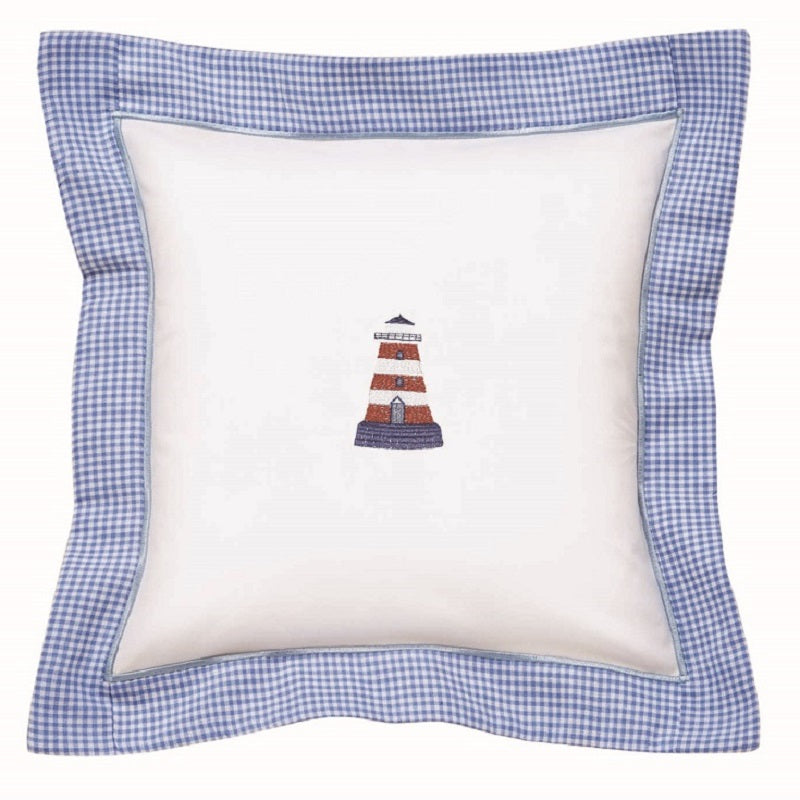 Baby Pillow Cover, Lighthouse (Red/White)