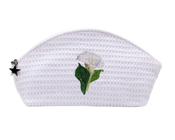 Cosmetic Bag (Small), Calla Lily (White)