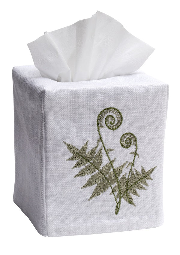 Tissue Box Cover, Fiddlewood Fern (Olive)