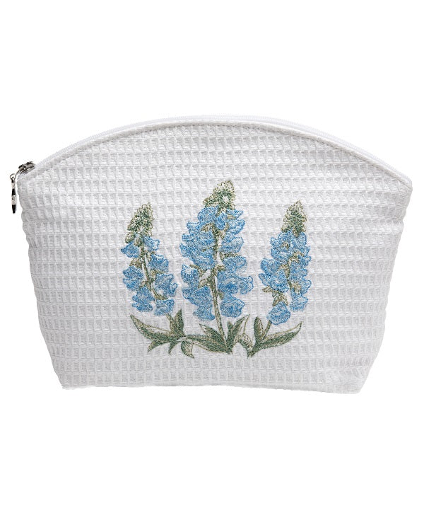 Cosmetic Bag (Medium), Foxgloves (Blue)