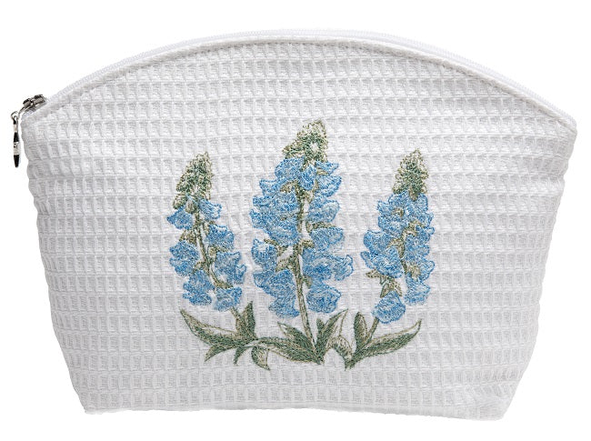 Cosmetic Bag (Large), Foxgloves (Blue)