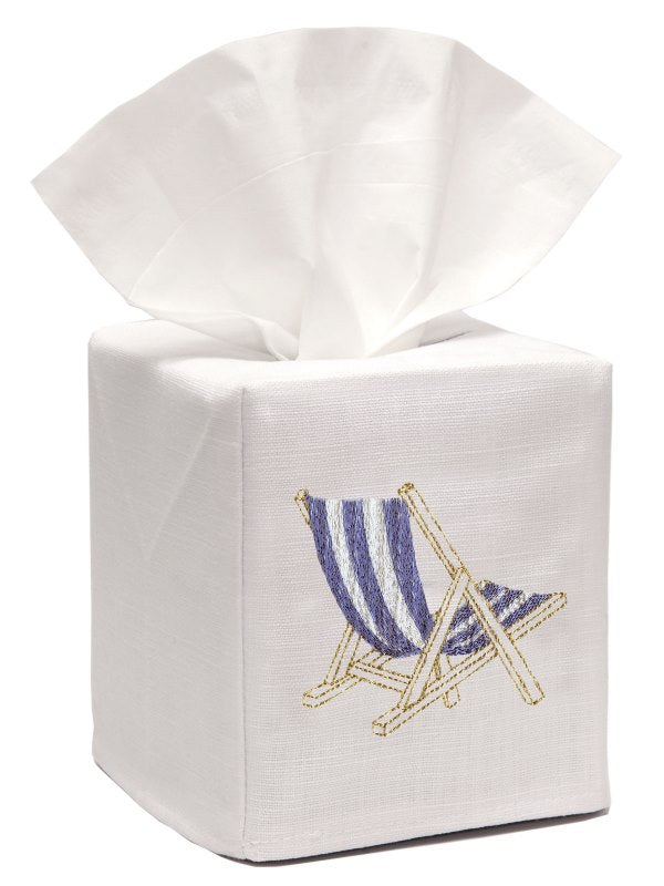 Tissue Box Cover, Deck Chair (Blue)