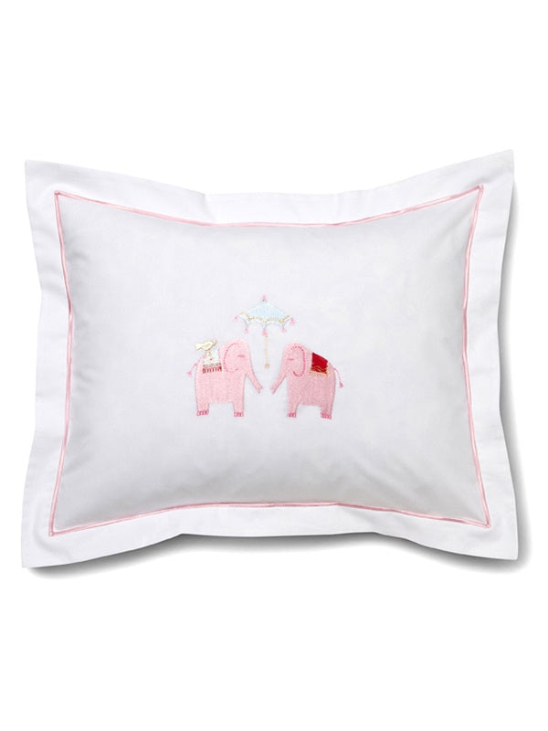 Baby Boudoir Pillow Cover, Umbrella Elephants (Pink)