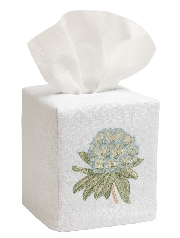 Tissue Box Cover, Rhododendron (Duck Egg Blue)