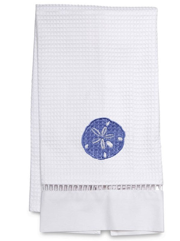 Guest Towel, Waffle Weave, Sand Dollar (Blue)