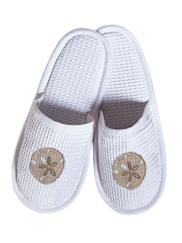 Slippers, Waffle Weave, Sand Dollar (Beige)