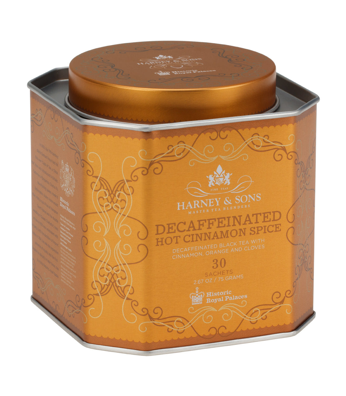 HRP Tin of 30 Sachets in Decaf Hot Cinnamon Spice