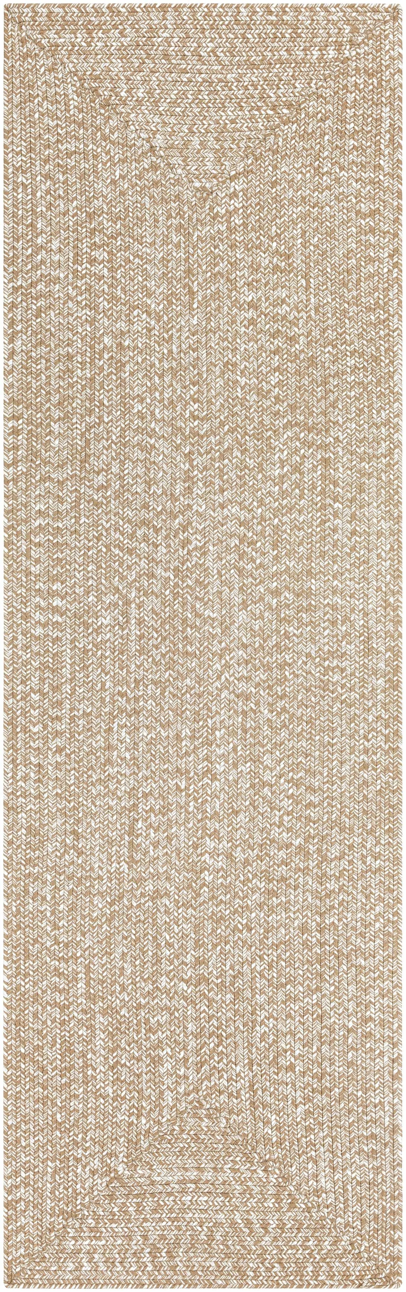 Cream Braided Faux Jute Rug