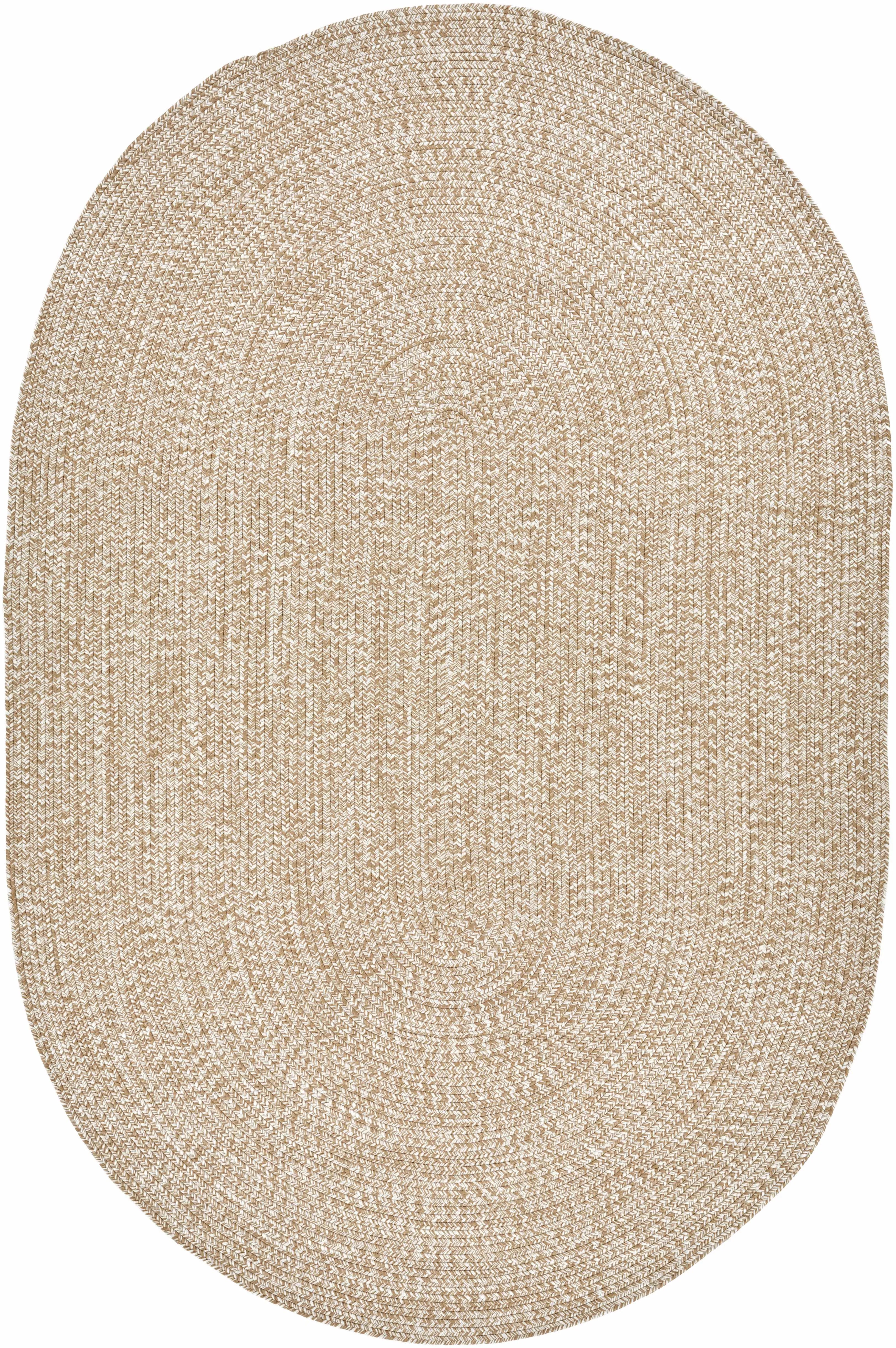 Cream Braided Faux Jute Rug