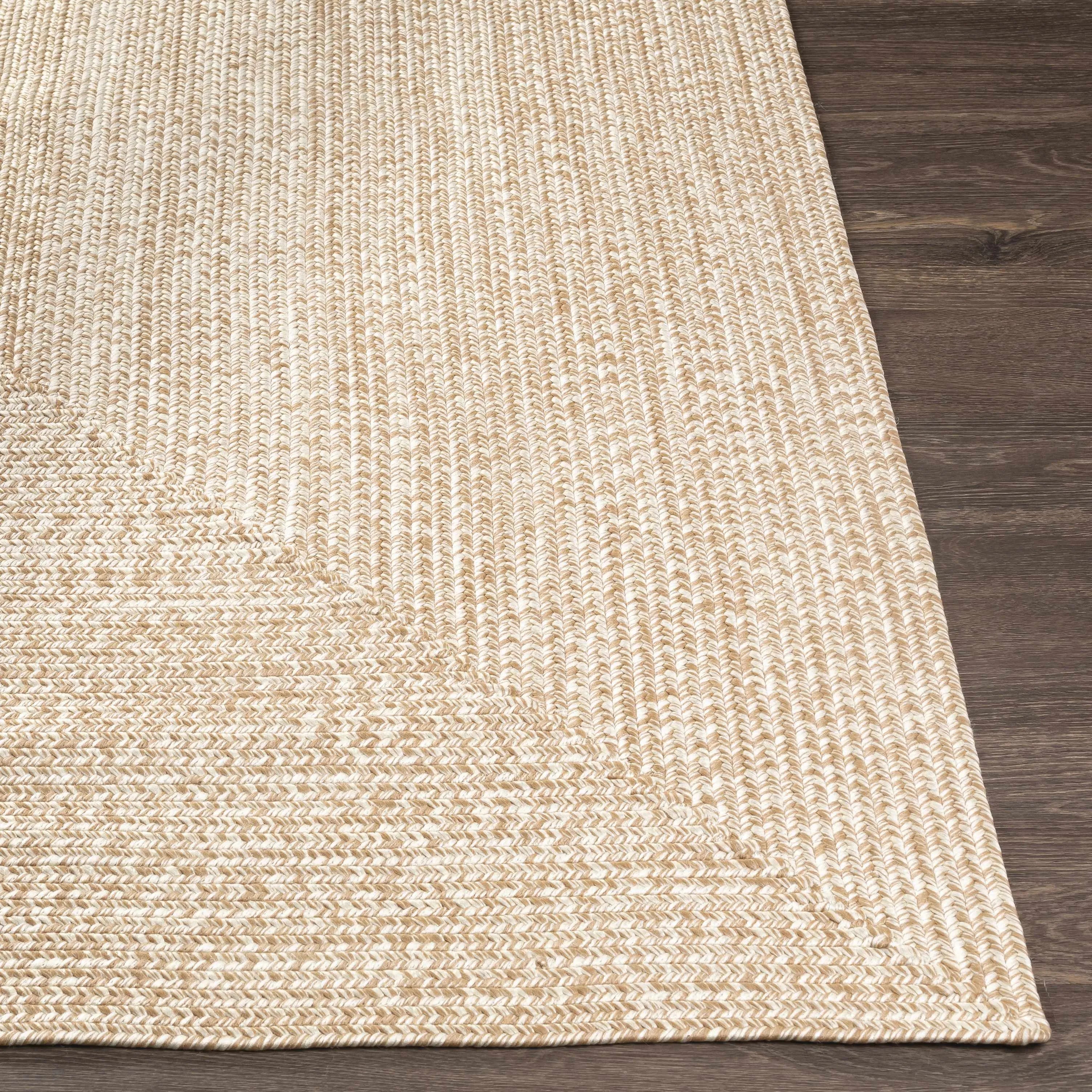 Cream Braided Faux Jute Rug