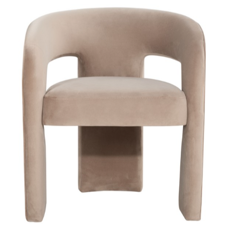 Safavieh Catharia Velvet Dining Chair in Brown with 3-Leg