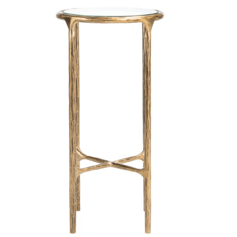 Safavieh Jessa Forged Metal Accent Table in Brass