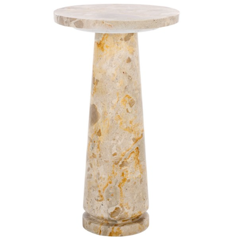 Safavieh Valentia Marble Accent Table in Beige