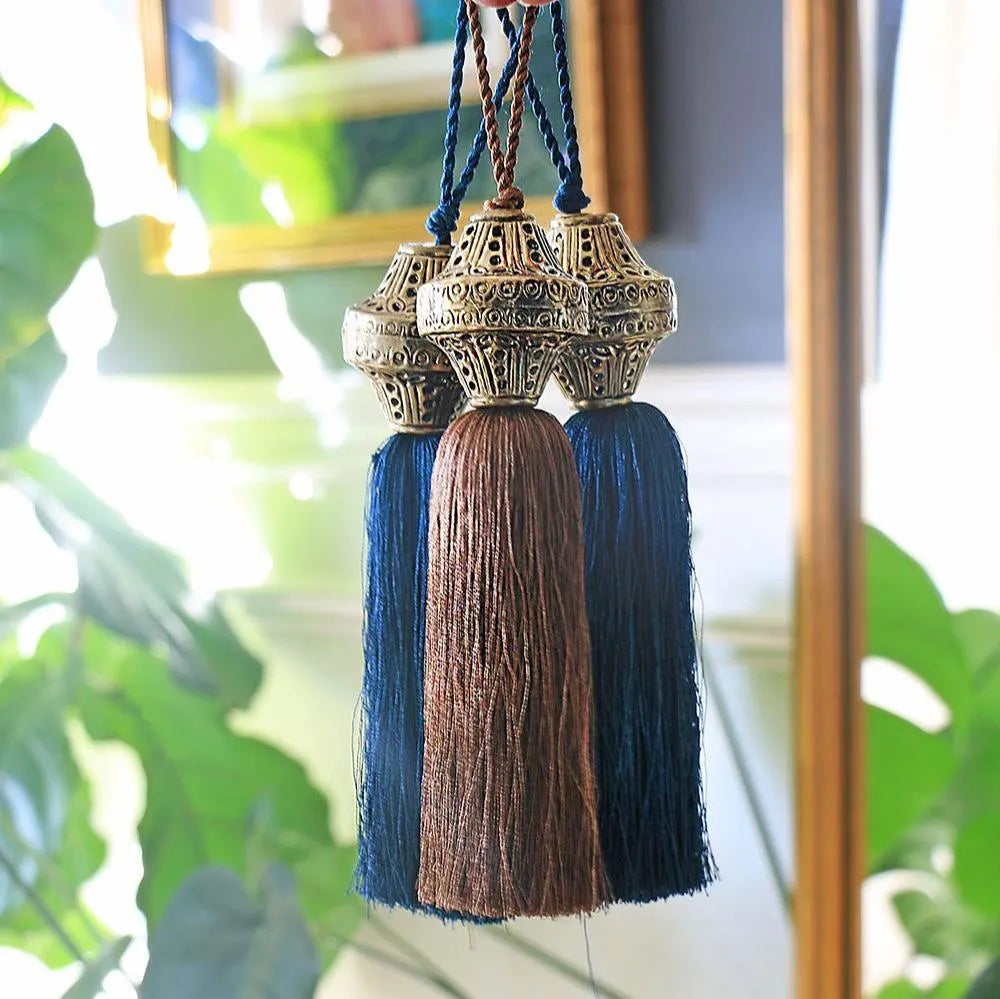 Brass Top Silk Tassel - Thatch