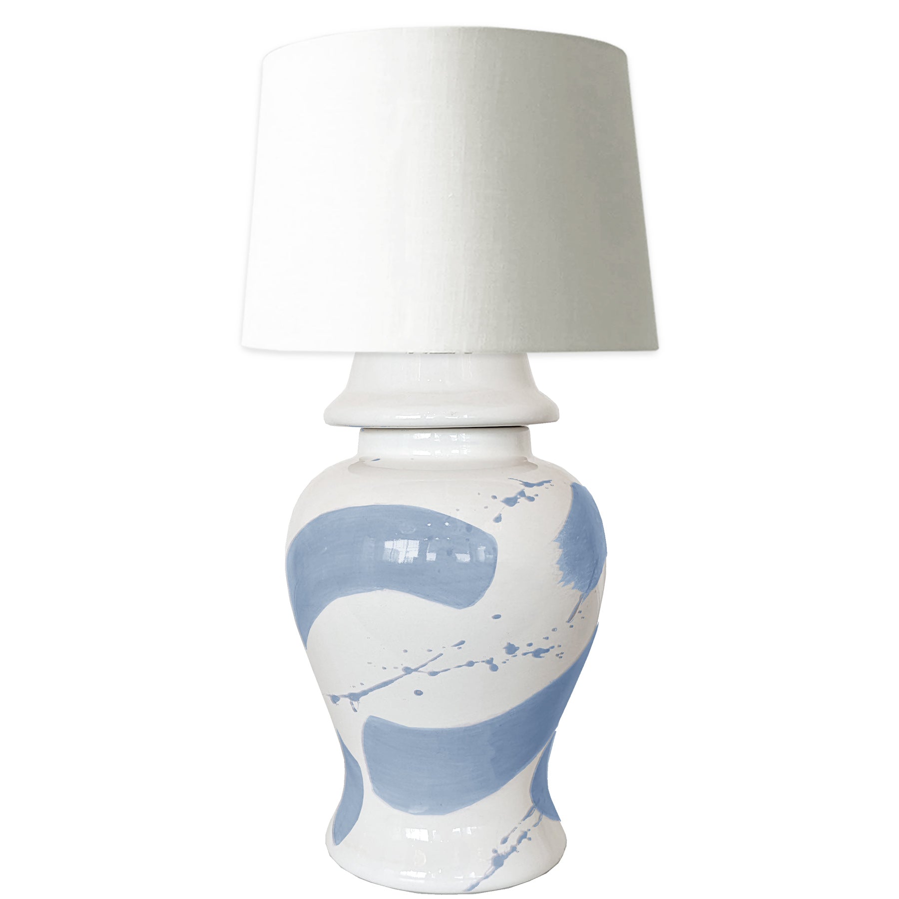 Serenity Brushstroke Ginger Jar Lamp