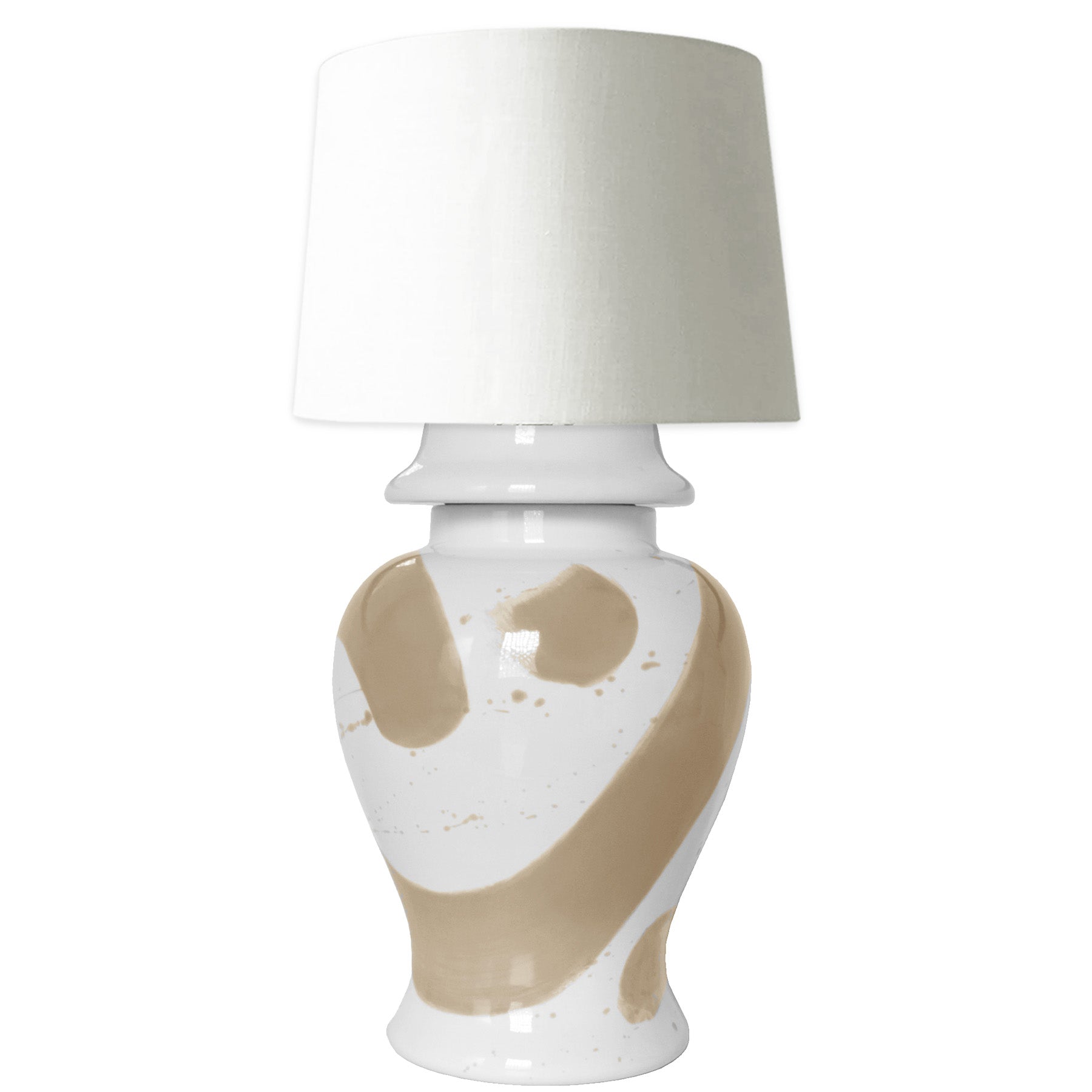 Sand Brushstroke Ginger Jar Lamp