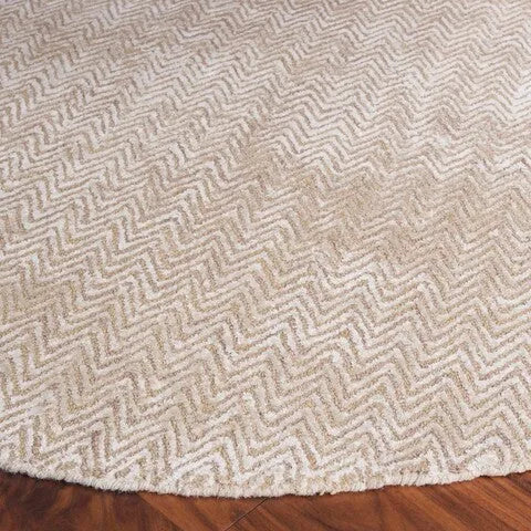 Glamour Viscose Rug in Gold and Ivory