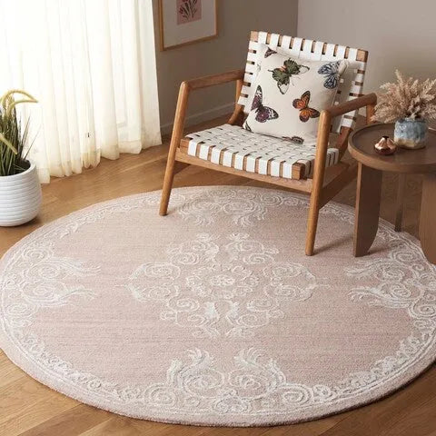 Glamour Wool Rug in Light Brown and Ivory