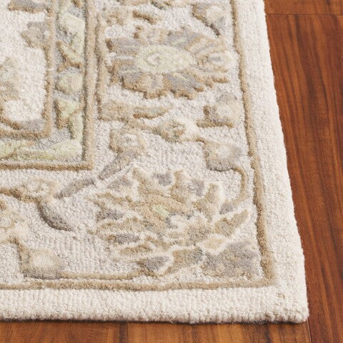 Glamour Wool Rug in Ivory and Gray