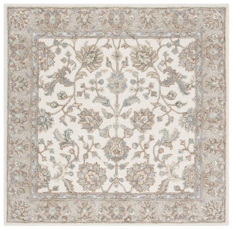 Glamour Wool Rug in Ivory and Gray