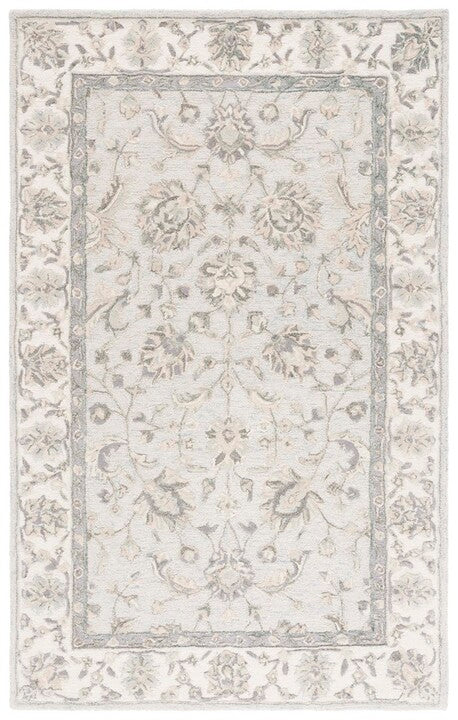 Glamour Wool Rug in Light Blue and Ivory