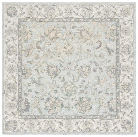 Glamour Wool Rug in Light Blue and Ivory