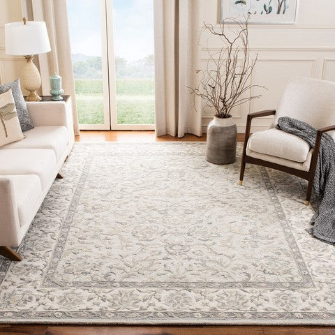 Glamour Wool Rug in Light Blue and Ivory