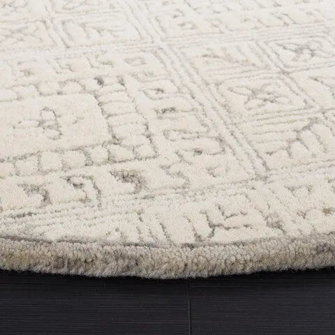 Glamour Wool Rug in Gray and Ivory