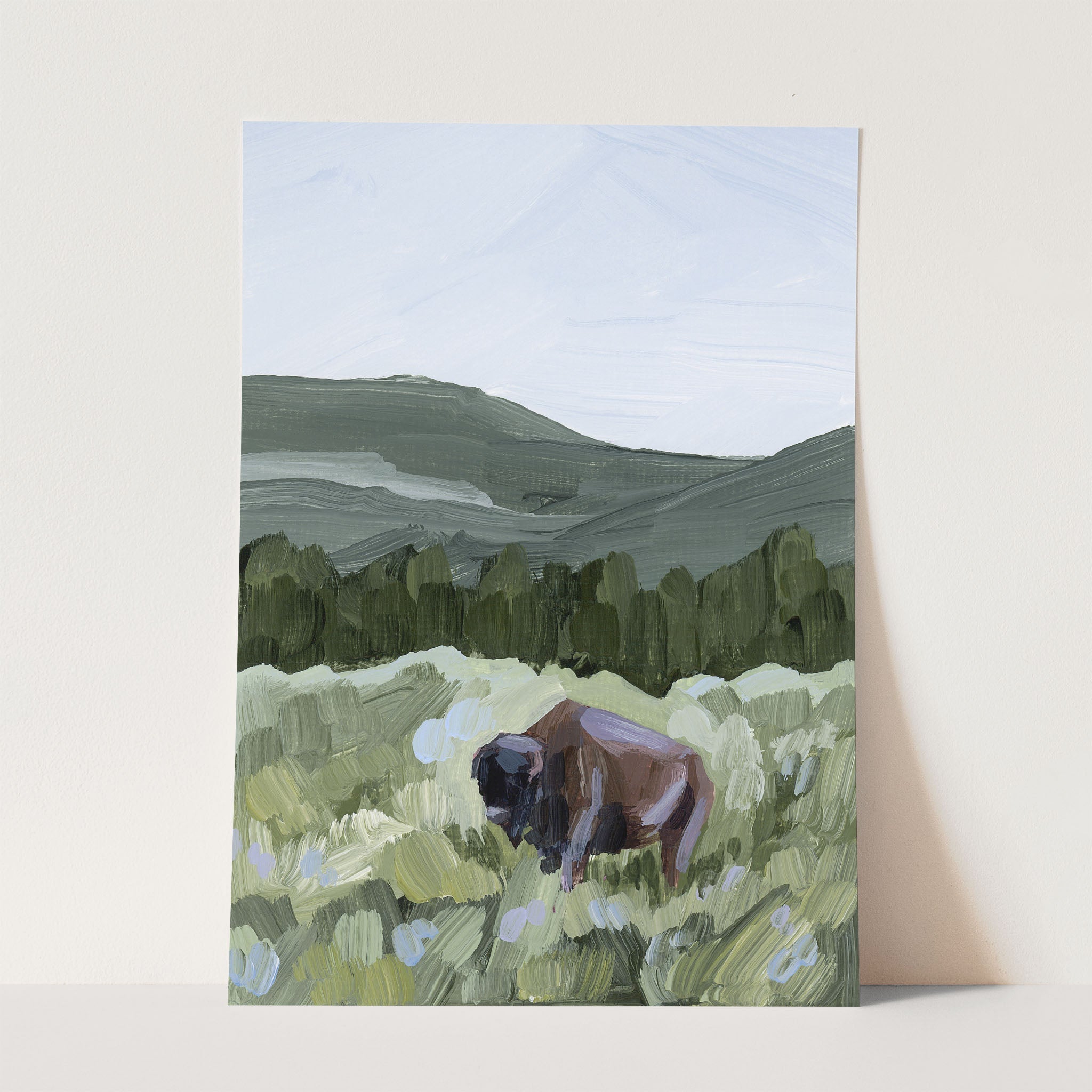 "Grazing in Yellowstone" Art Print