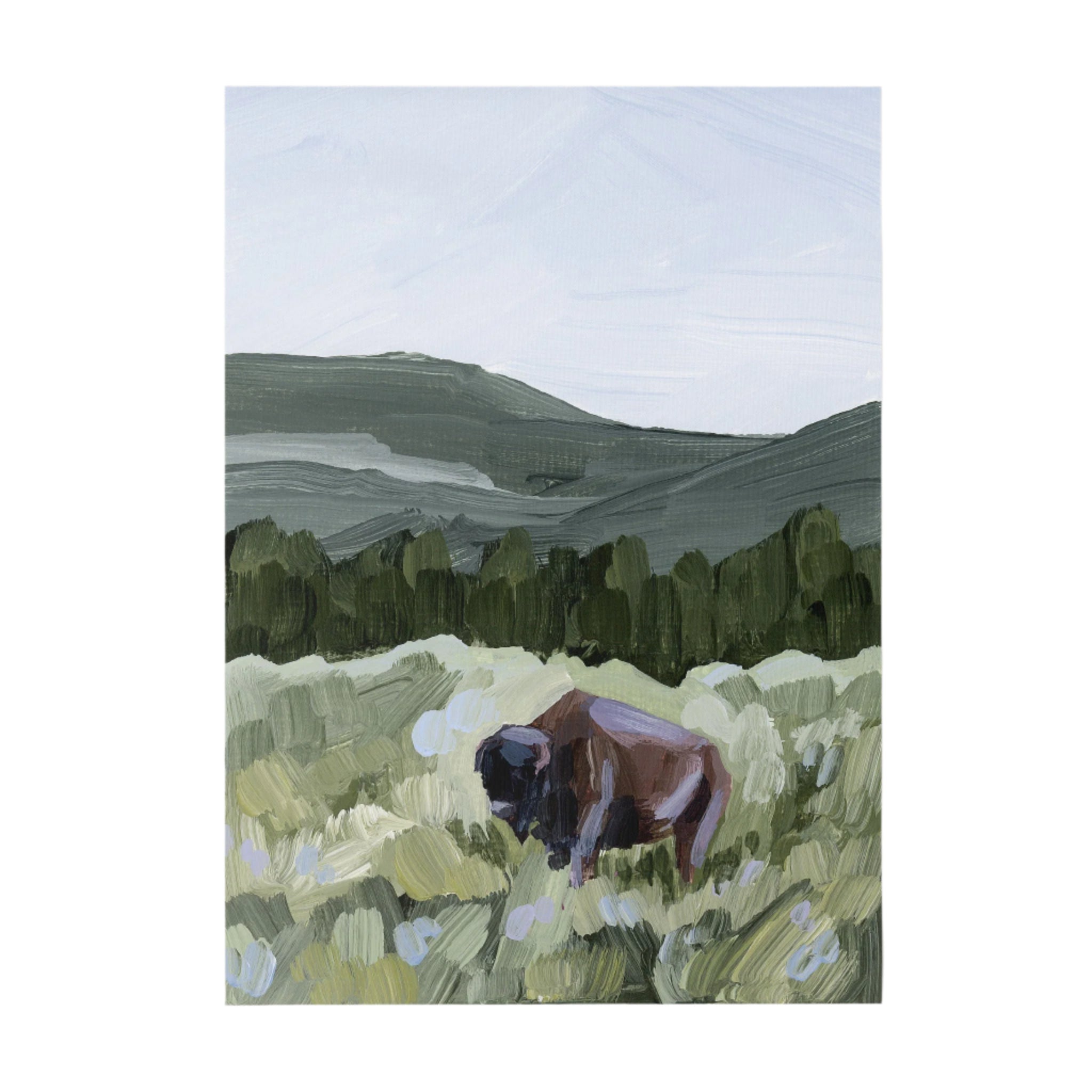 "Grazing in Yellowstone" Art Print