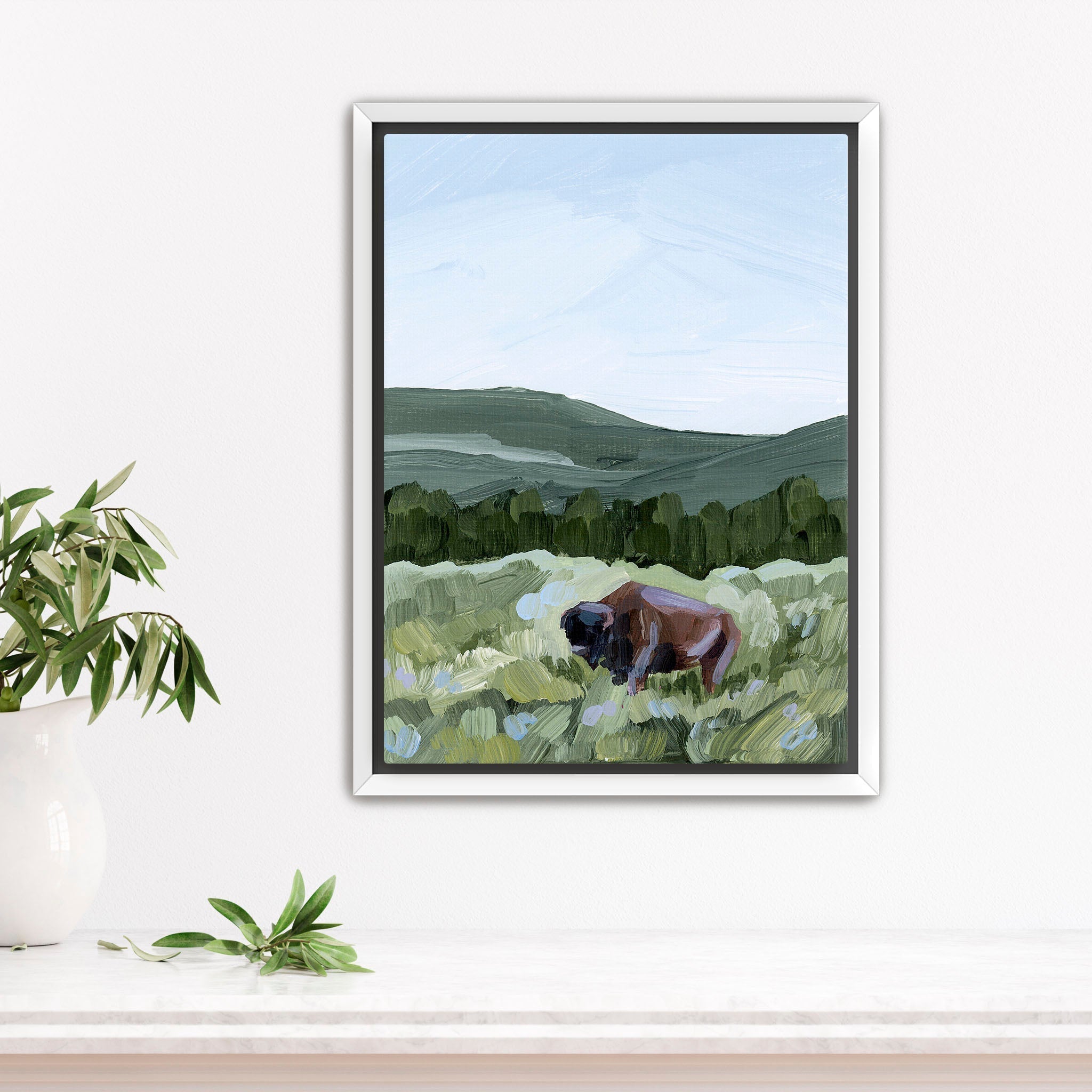 "Grazing in Yellowstone" Art Print