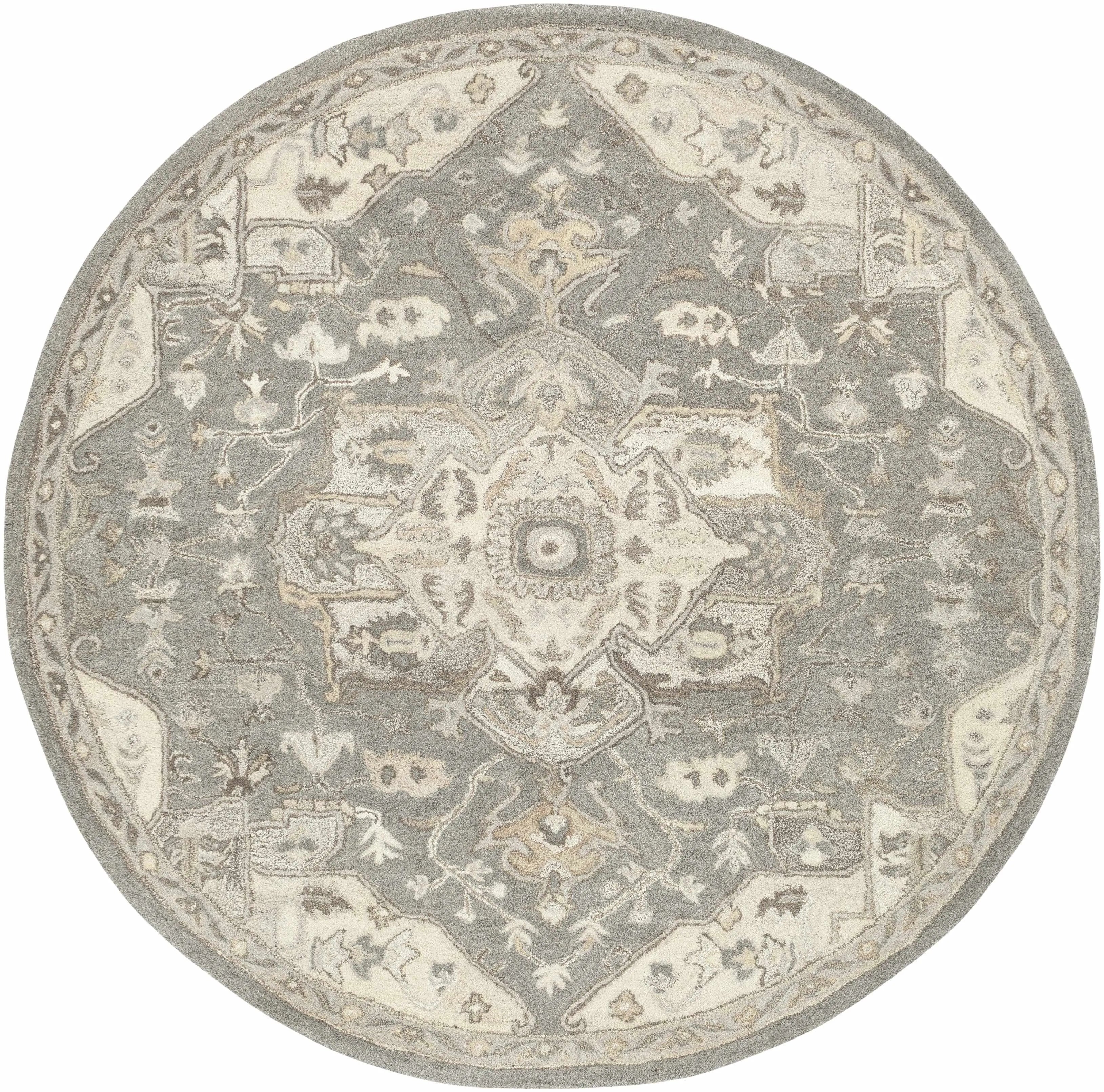 Broomfield 1196 Hand Tufted Taupe Wool Rug