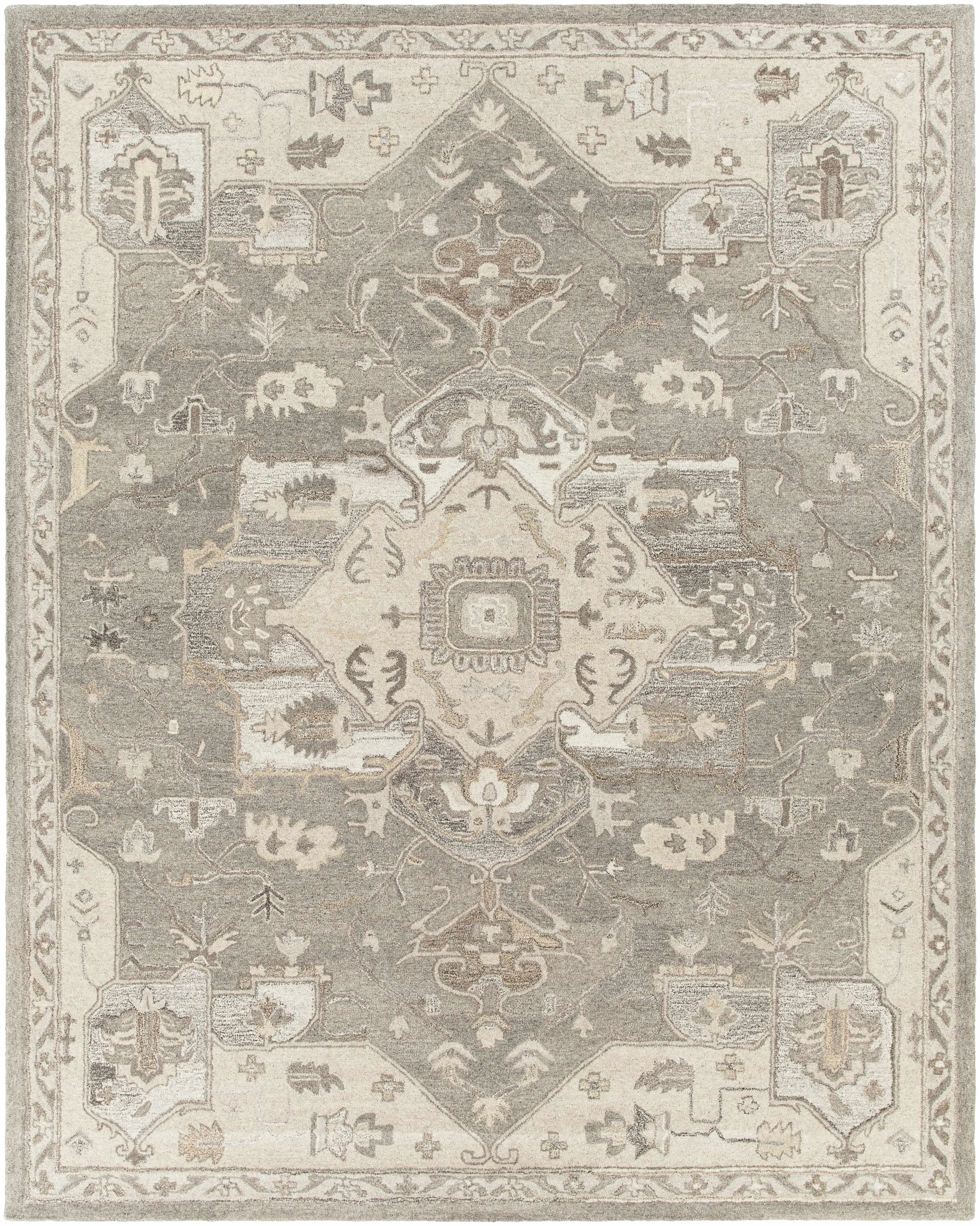 Broomfield 1196 Hand Tufted Taupe Wool Rug