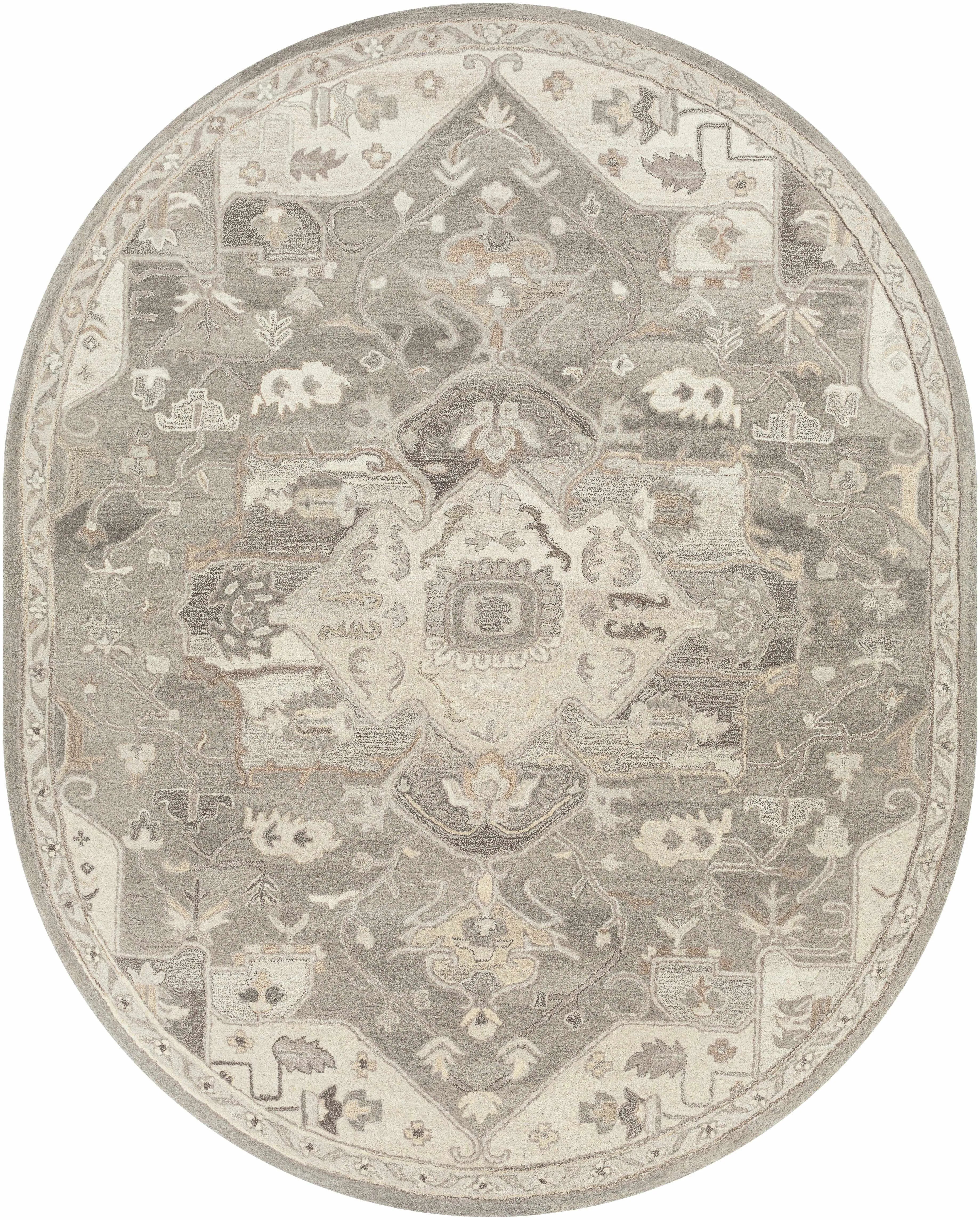 Broomfield 1196 Hand Tufted Taupe Wool Rug