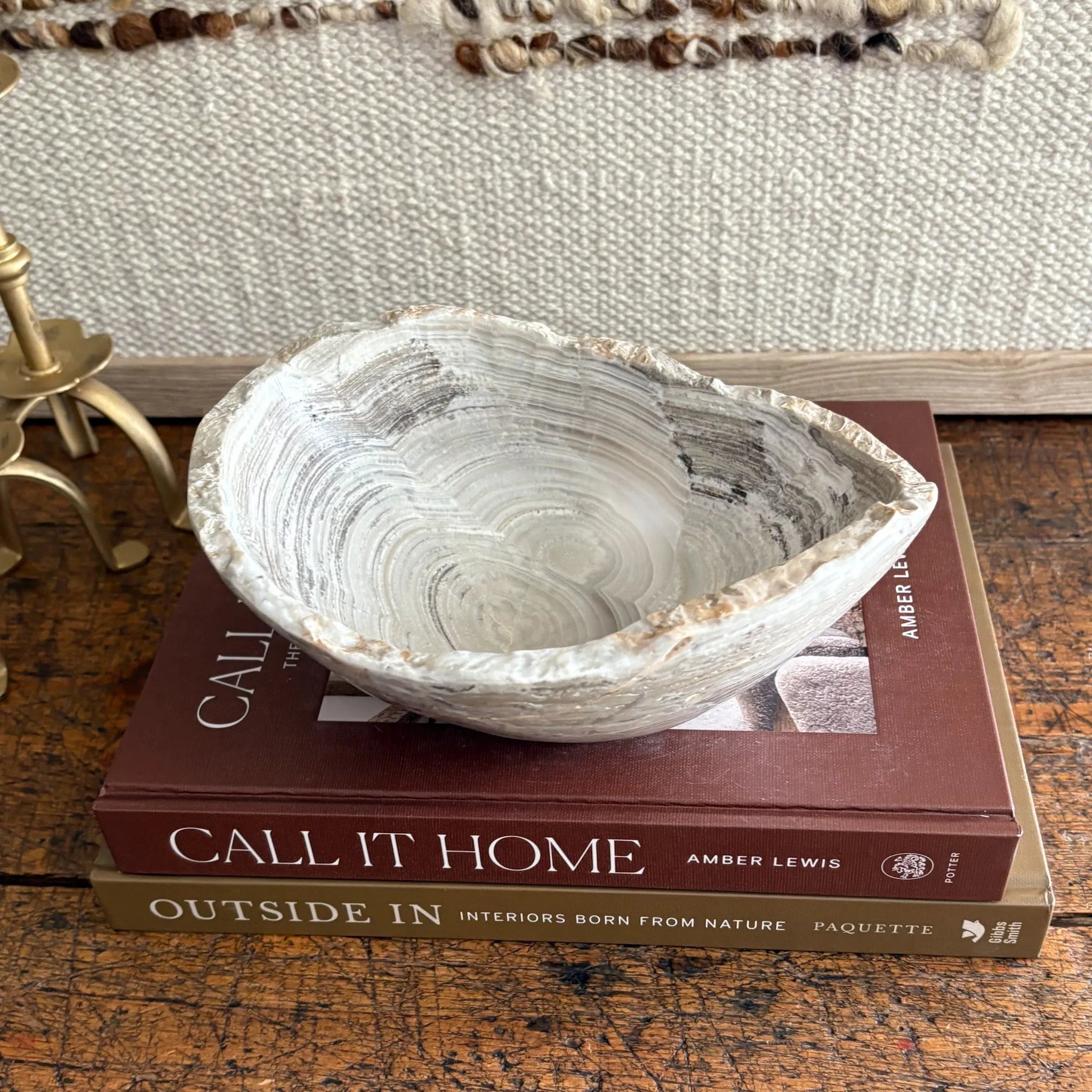 Hand Carved Amber Onyx Bowl