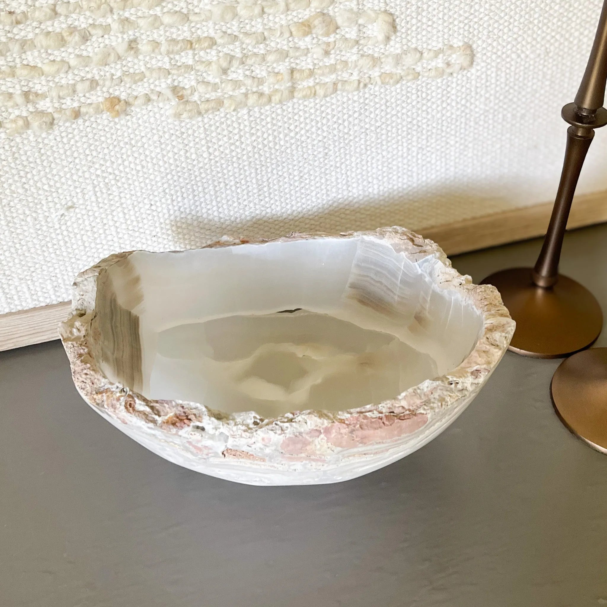 Hand Carved Grey Onyx Bowl