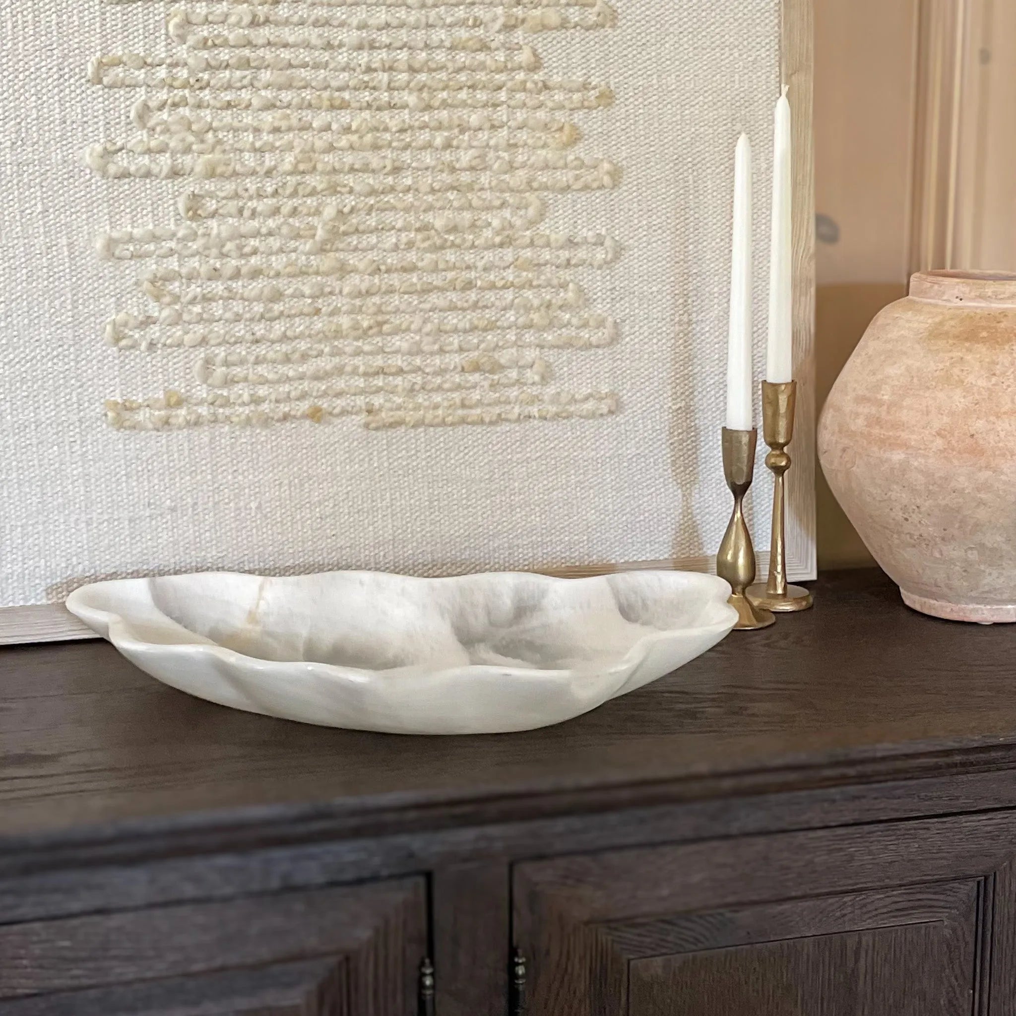 Hand Carved White Onyx Bowl