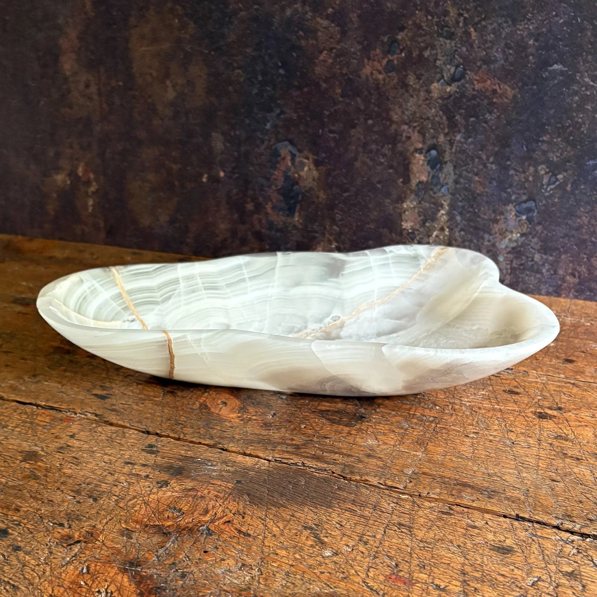 Hand Carved White Onyx Bowl