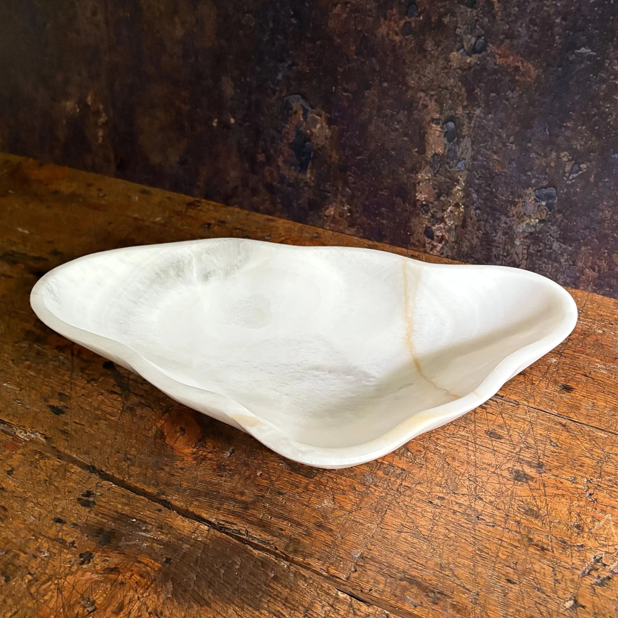 Hand Carved White Onyx Bowl