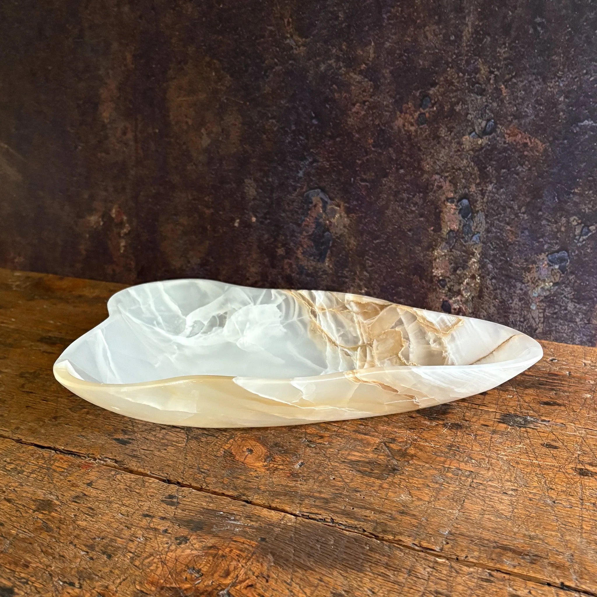 Hand Carved White Onyx Bowl