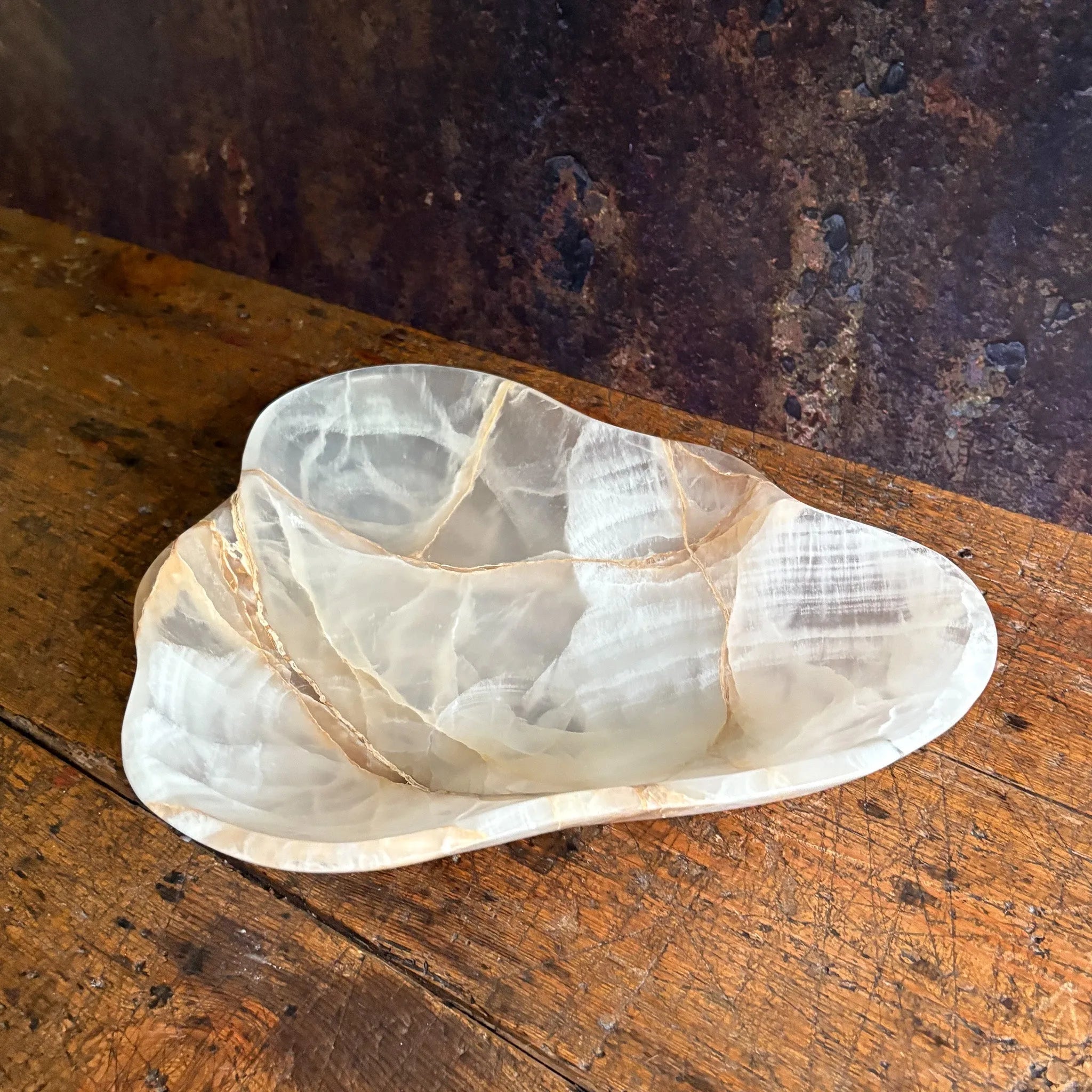 Hand Carved White Onyx Bowl