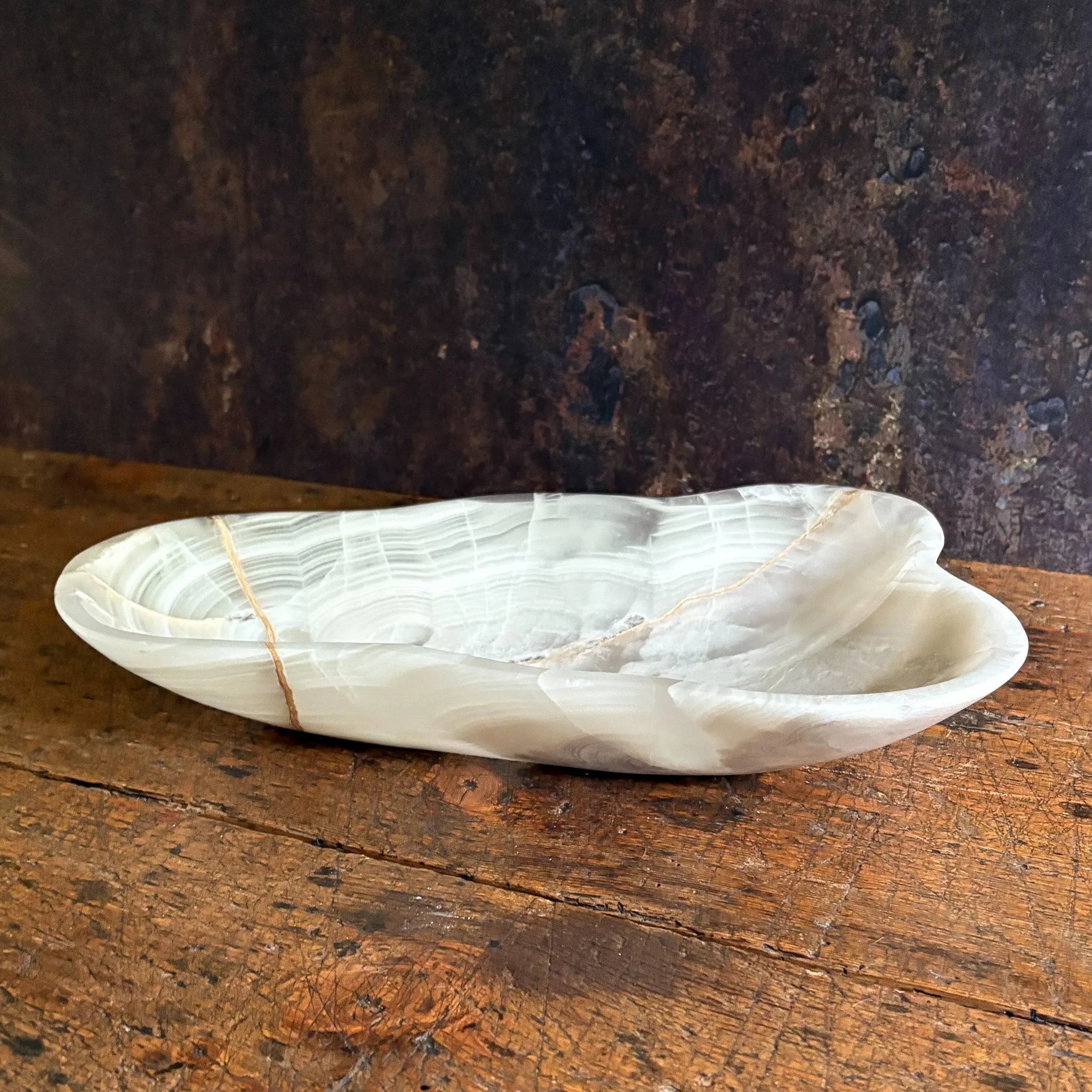 Hand Carved White Onyx Bowl