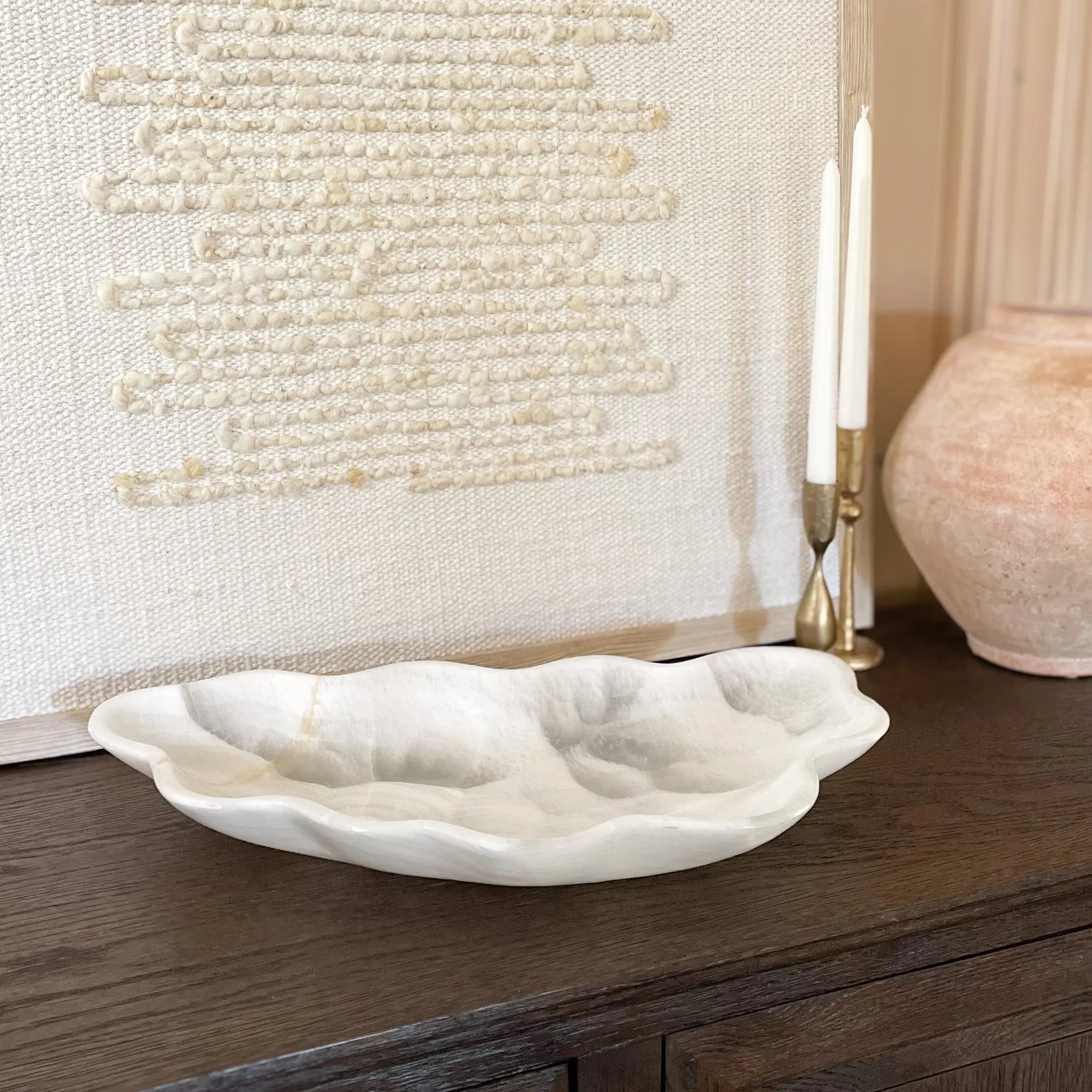 Hand Carved White Onyx Bowl