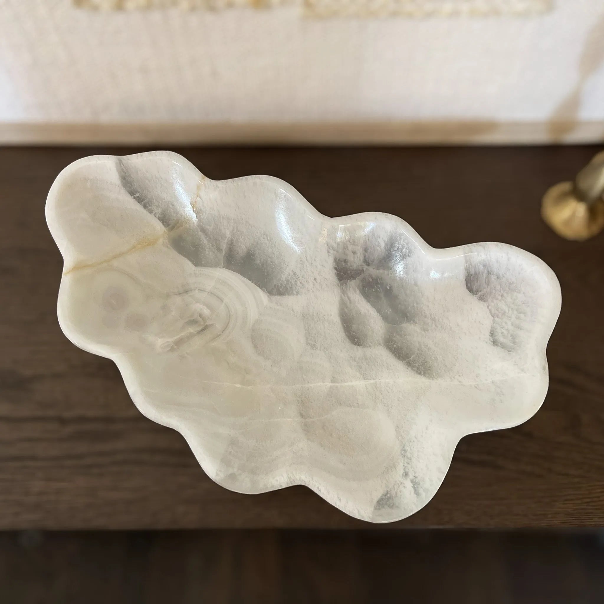 Hand Carved White Onyx Bowl