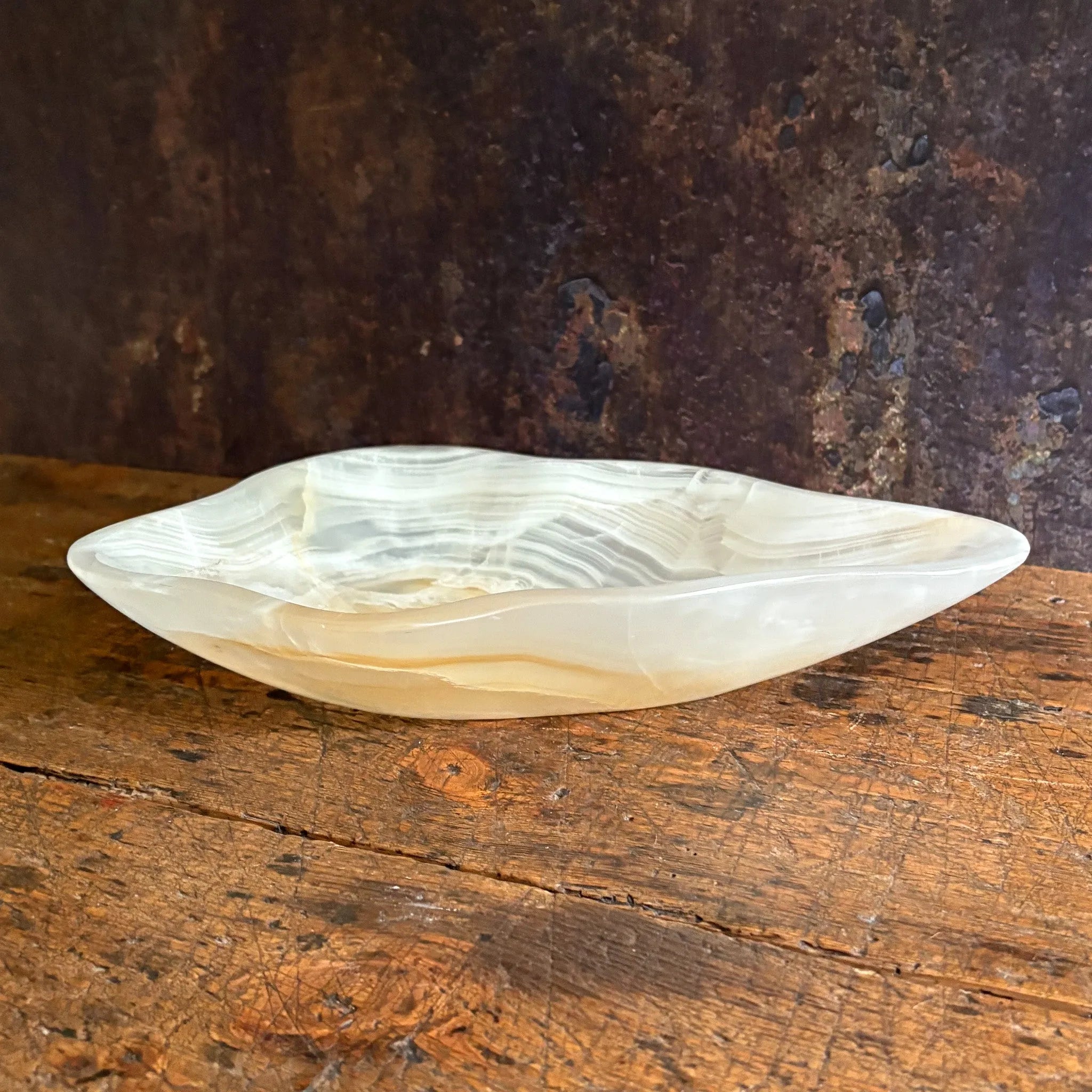 Hand Carved White Onyx Bowl