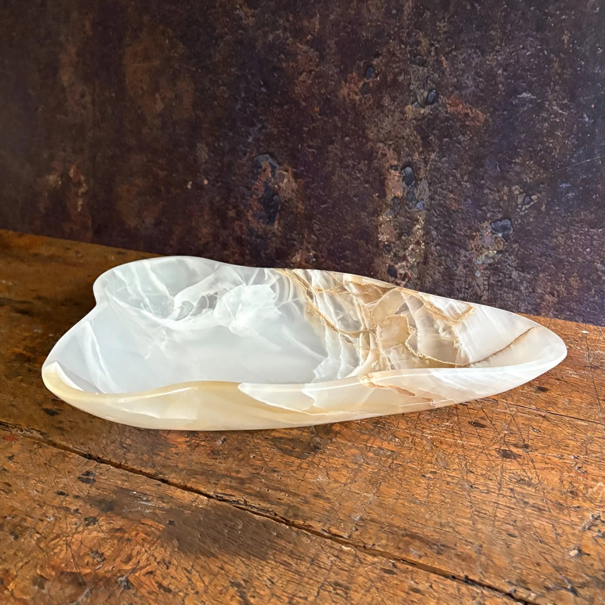 Hand Carved White Onyx Bowl