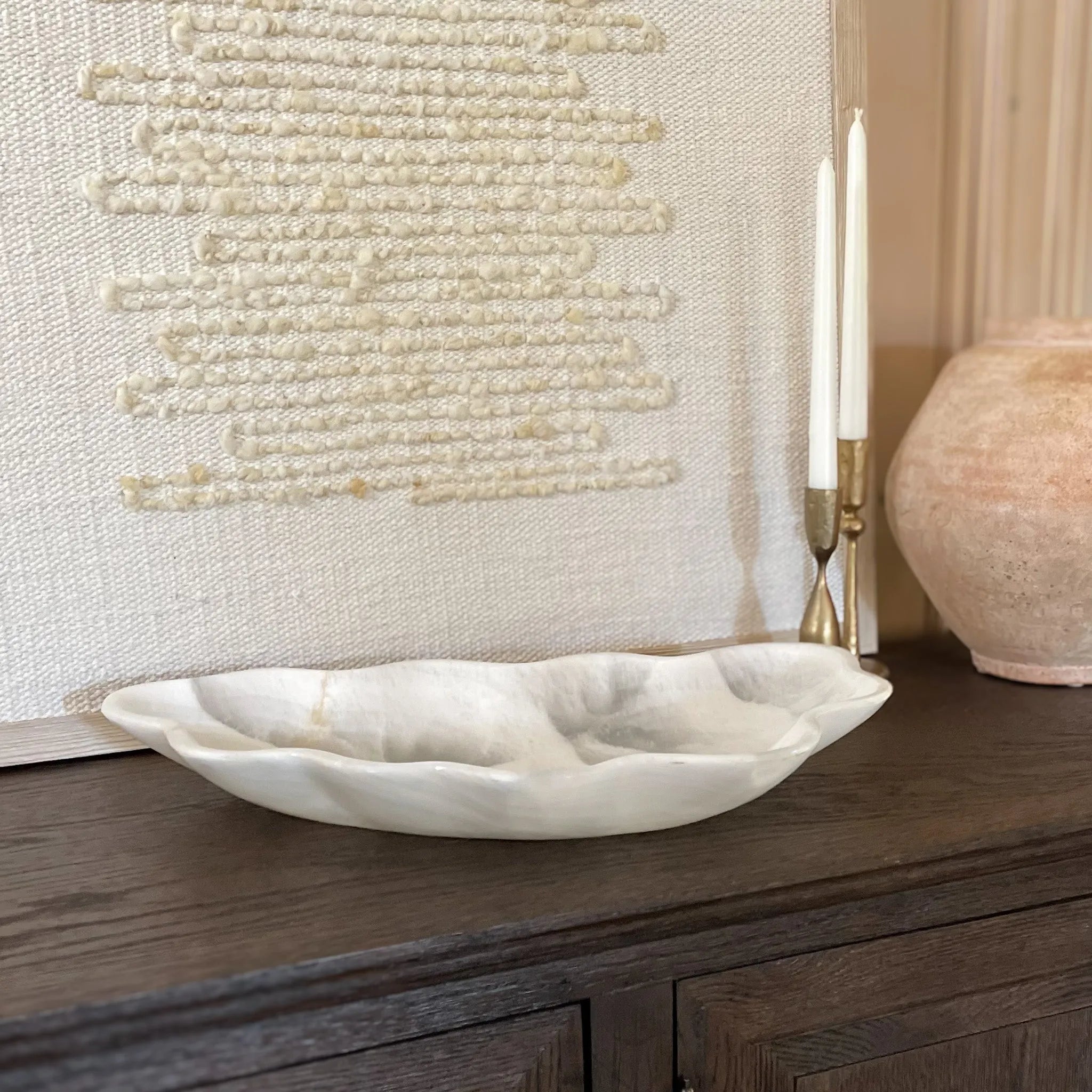 Hand Carved White Onyx Bowl